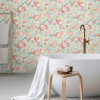 Ohpopsi Glasshouse Flora Wallpaper Coral & Sky