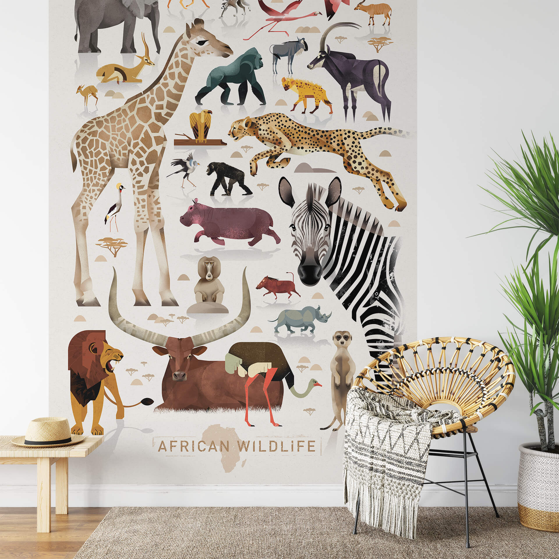 Decorating Supplies Direct Anaglypta Wall Mural Braun African